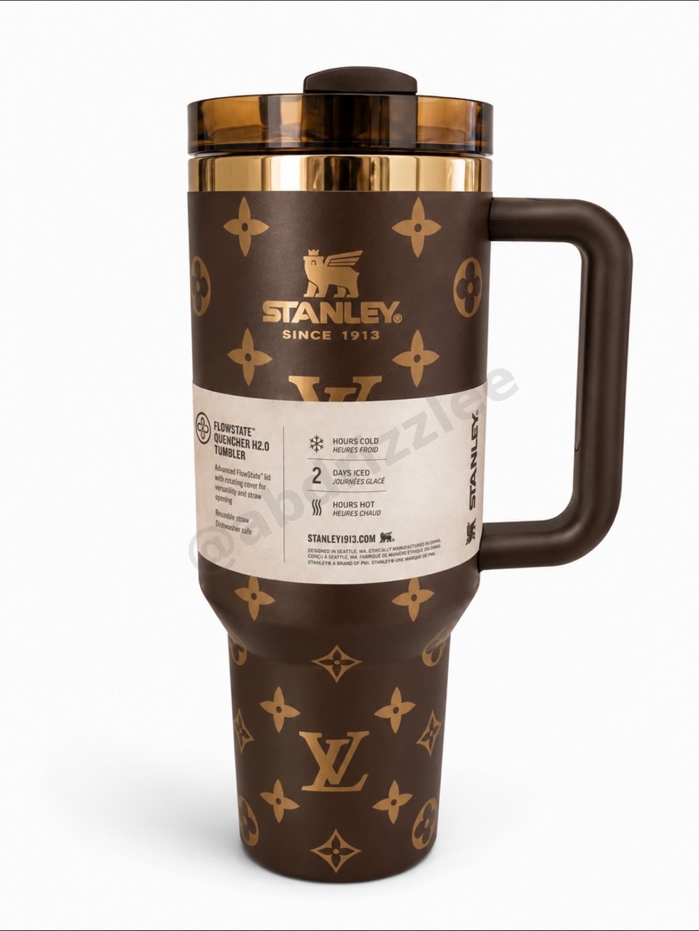 Stanley Chocolate Brown Gold LV 40 oz Quencher Tumbler